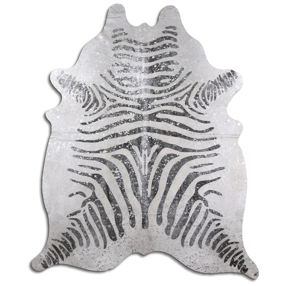 Lg Silver Acid Wash on Zebra Print