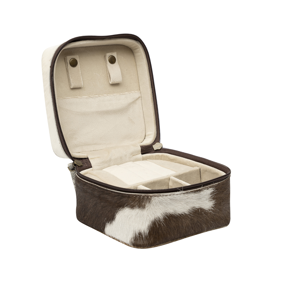 Cowhide Topped Jewelry Box BSTrading