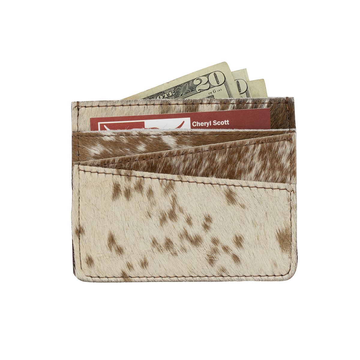 Cowhide Credit Card Sleeve Wallet