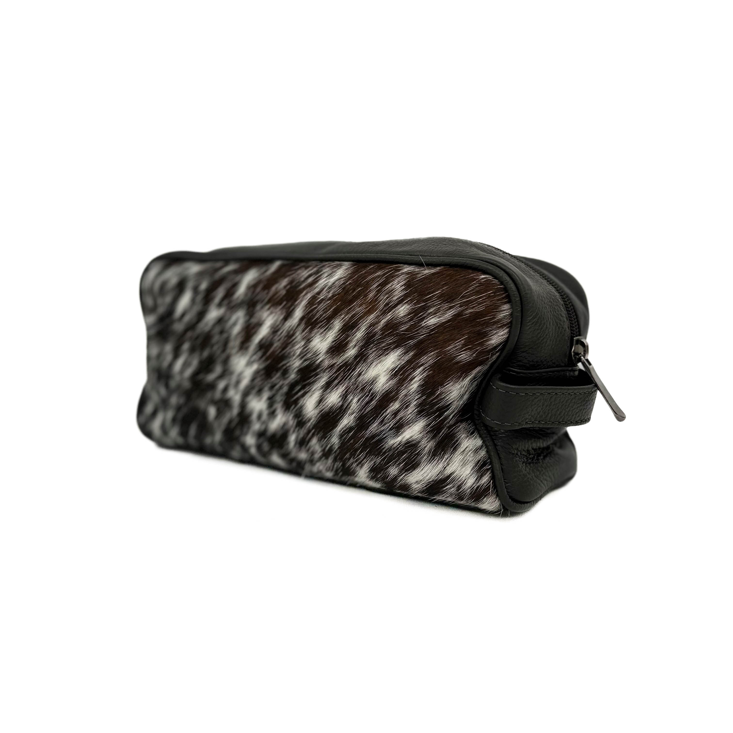 Cowhide & Leather Toiletry Bag