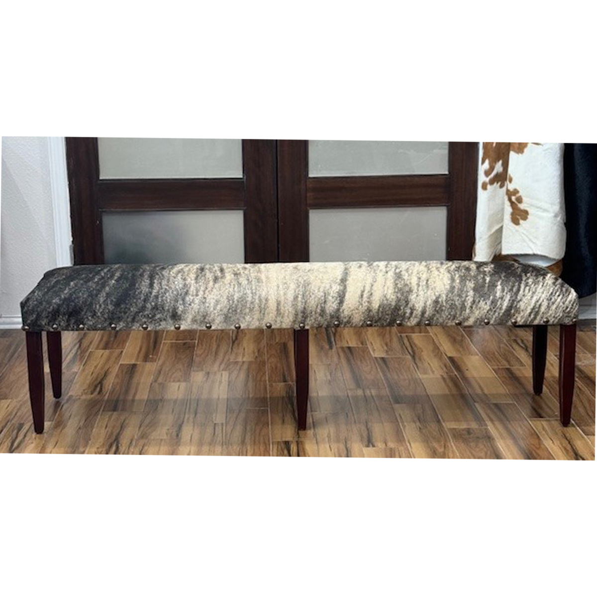 6 Foot Cowhide Bench