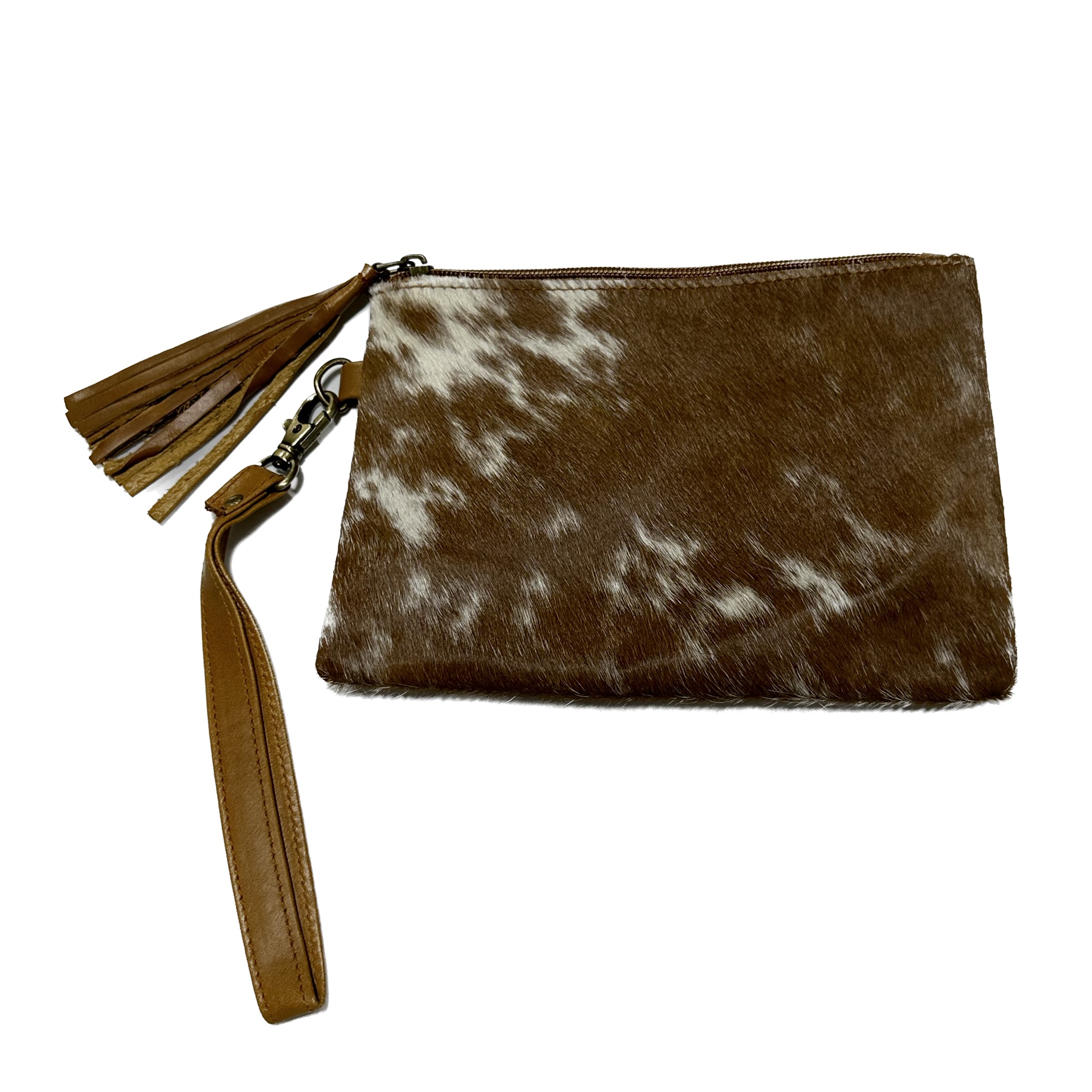 Small Cowhide Clutch with Tassel