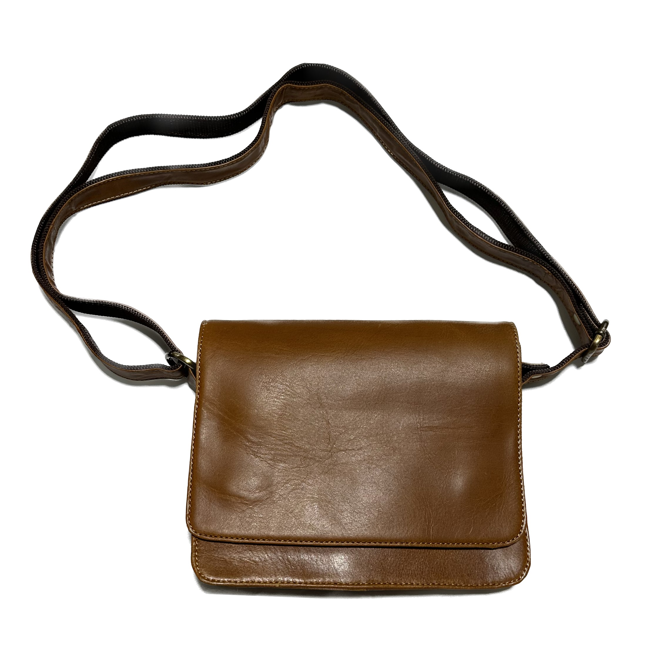 Solid Leather Crossbody Purse