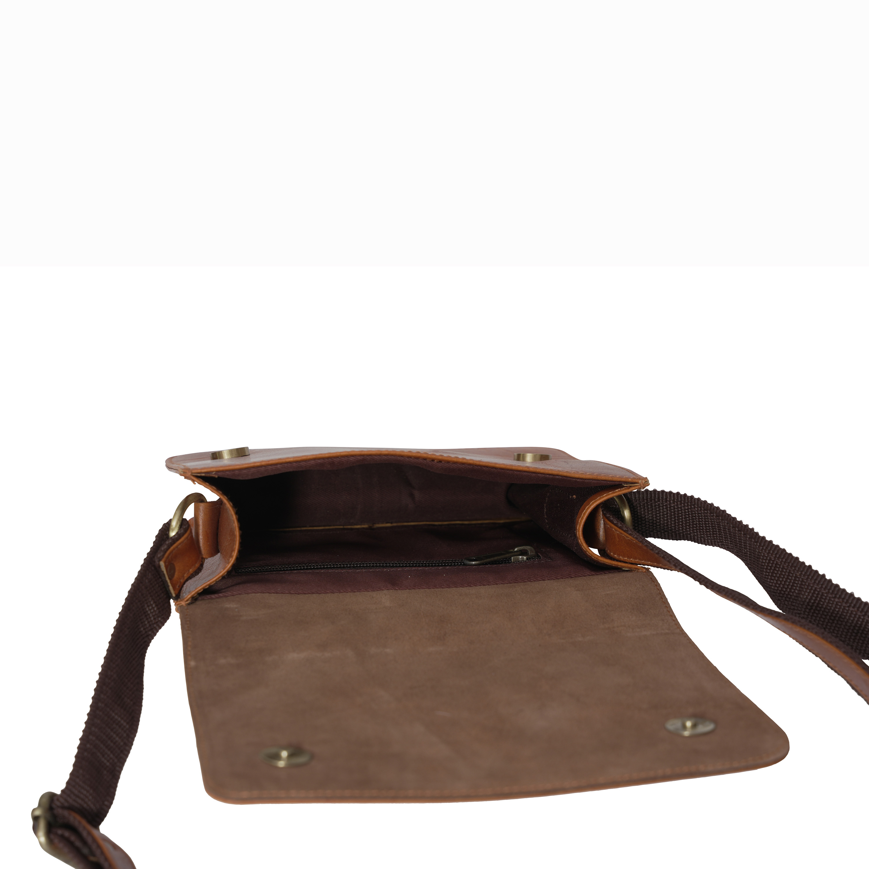 Solid Leather Crossbody Purse