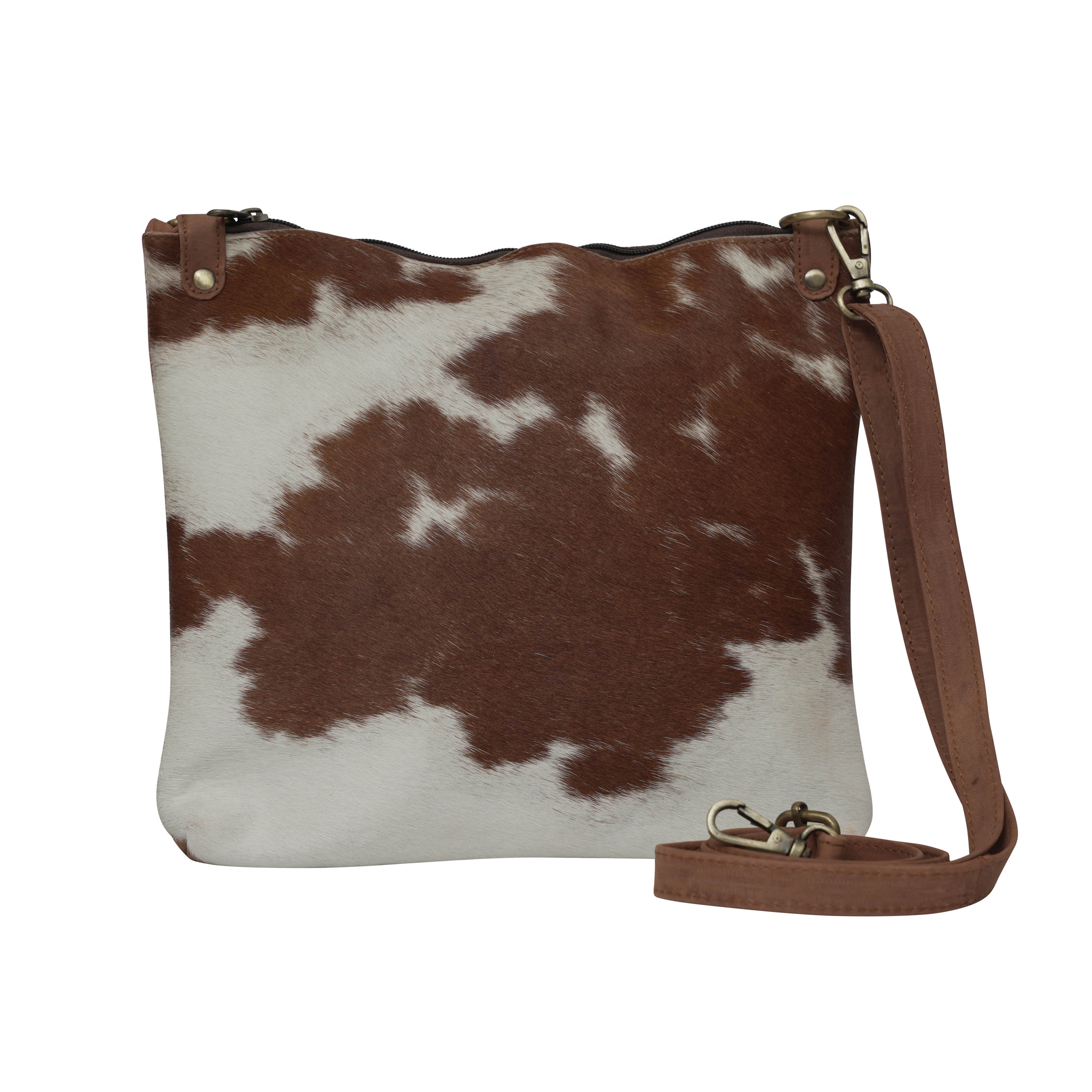 Cowhide Flat Crossbody