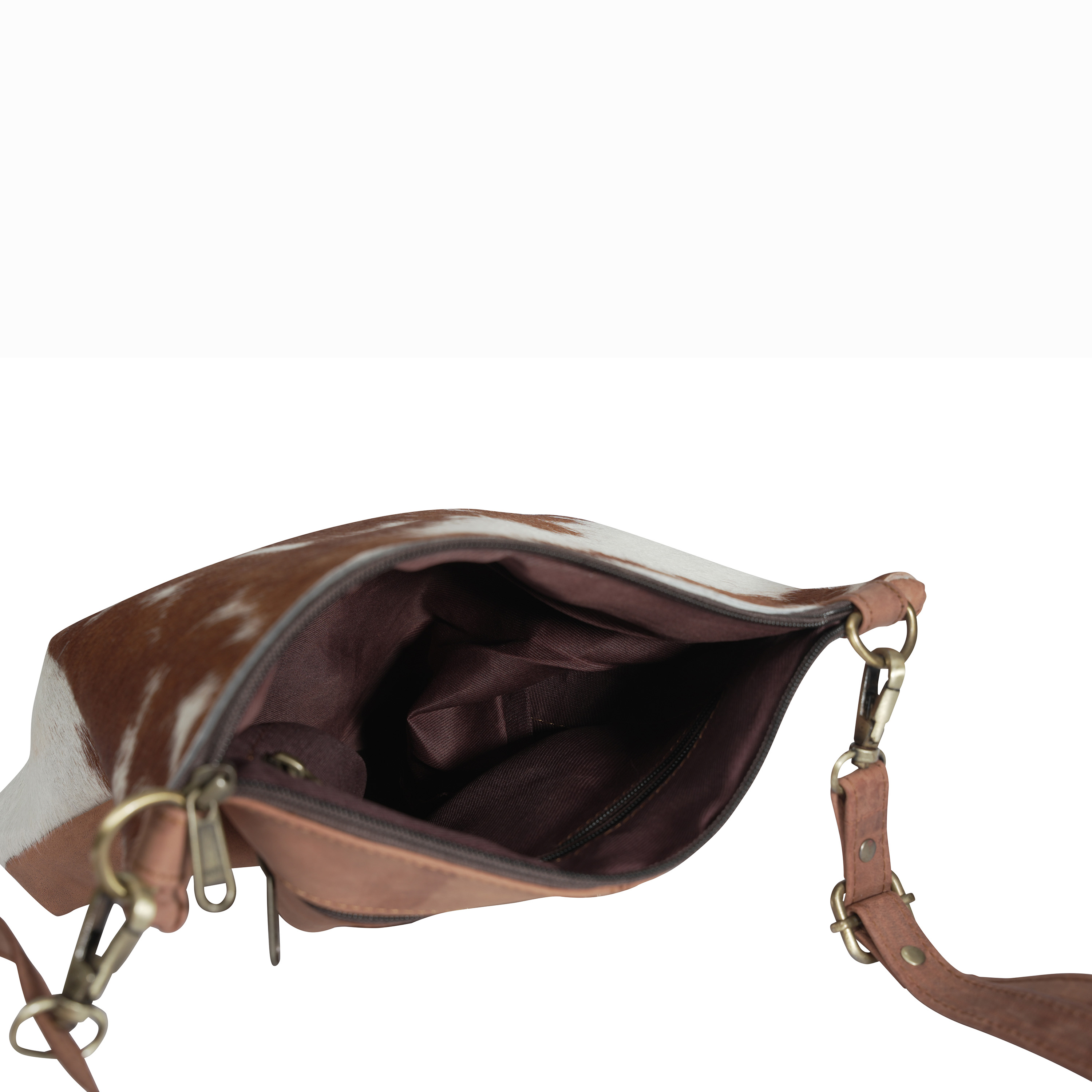 Cowhide Flat Crossbody