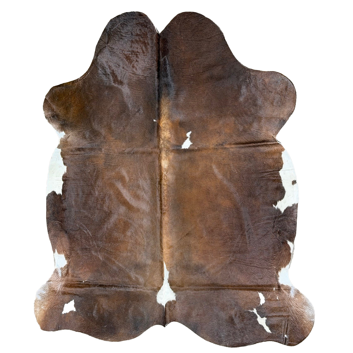Brown & White Cowhide