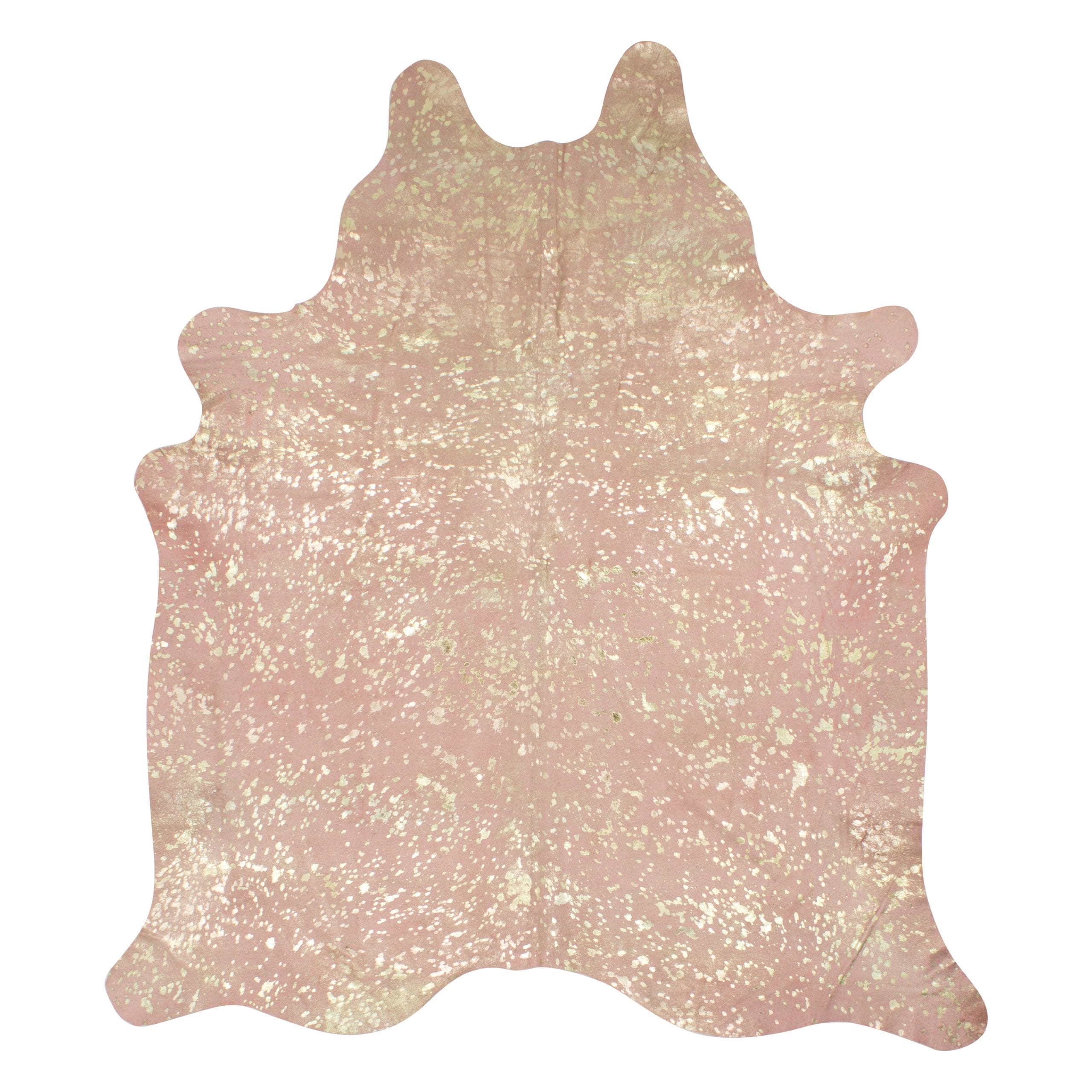 Blush with Gold Acid Wash Cowhide
